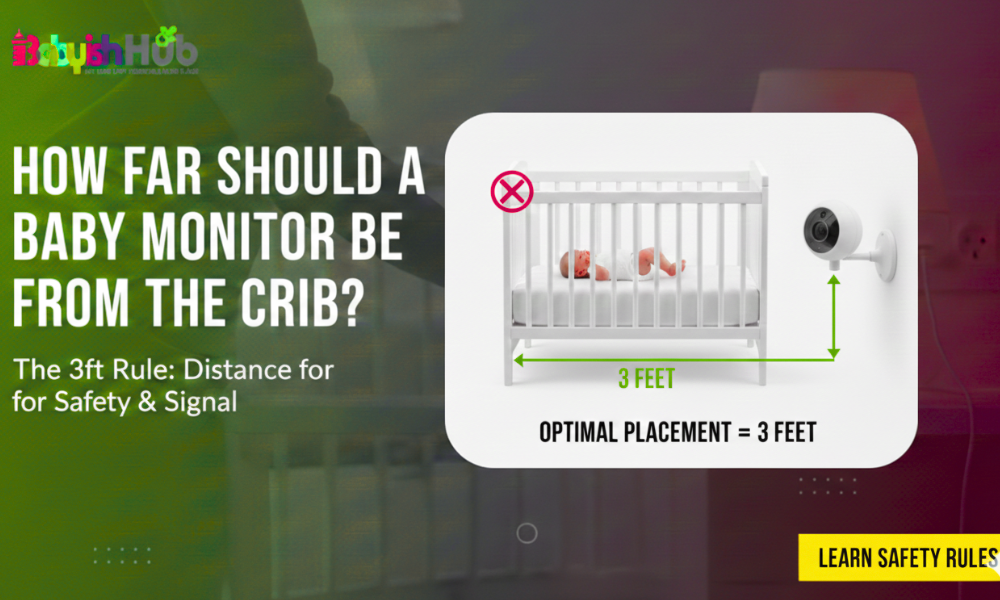 how far should baby monitor be from baby