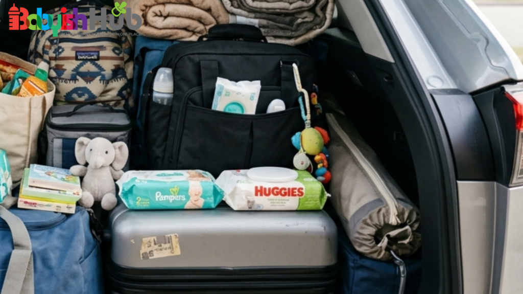what to pack for baby's first road trip